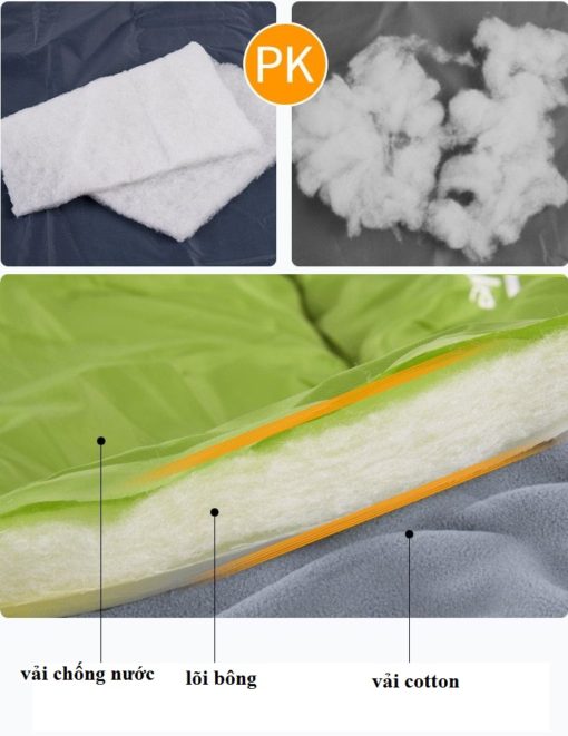 Cấu tạo lớp vải của túi ngủ Naturehike