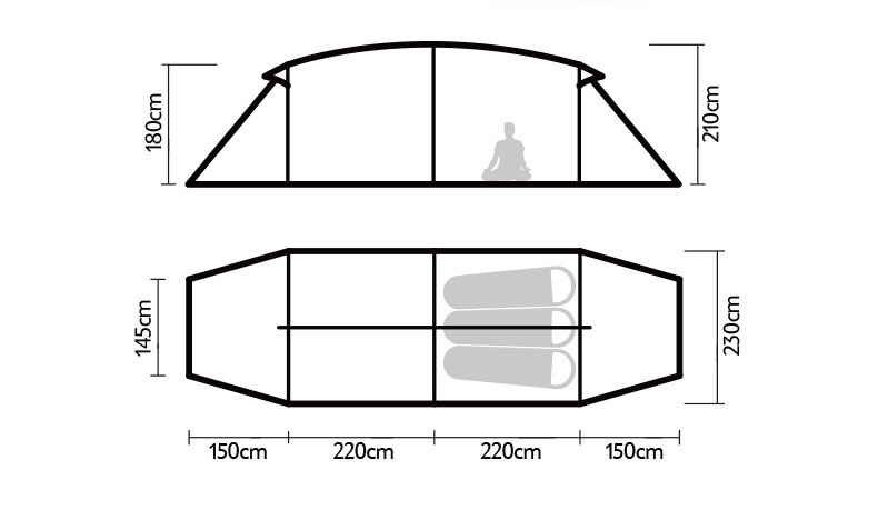 Lều Naturehike Glamping NH20ZP130