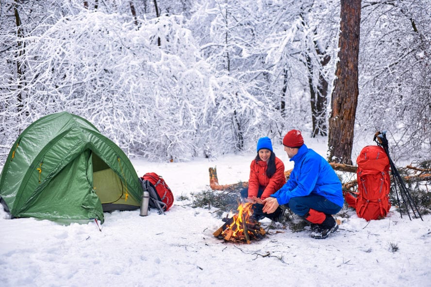 đồ cắm trại vào mùa đông